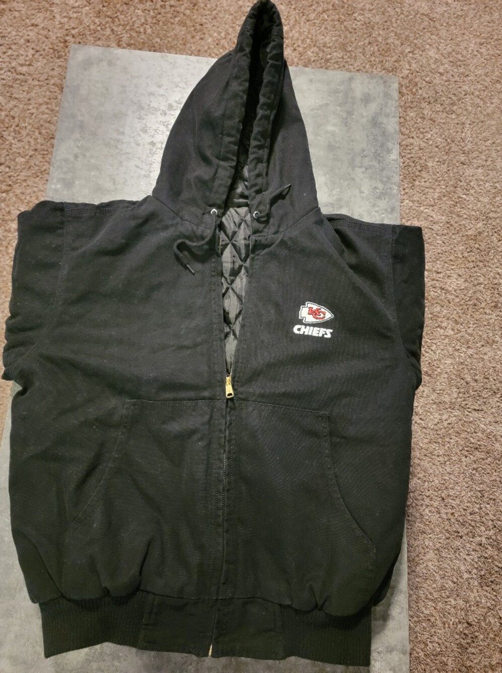 NWT Mens Kansas City Chiefs Dunbrooke Heavyweight Jacket - Black